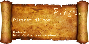 Pittner Ámos névjegykártya